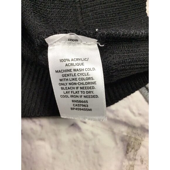 Nordstrom BP Black Blue Uneven Stripe Long Sleeve Sweater Womens Size Small - Picture 6 of 6